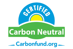 Certified carbon neutral logo by carbonfund.org for emerginC, symbolizing commitment to environmental sustainability and reduction of carbon footprint.