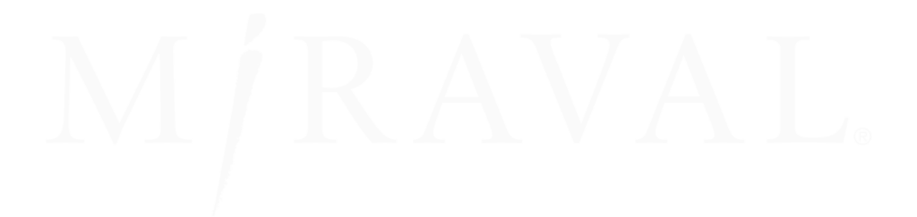 Miraval - elegant and stylish typography logo design.