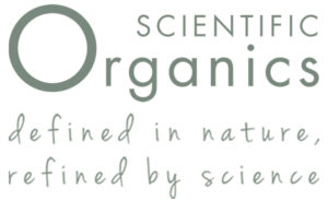 Scientific organics defined in nature, refined by science with a stylized letter o encapsulating the natural and scientific essence of the brand.